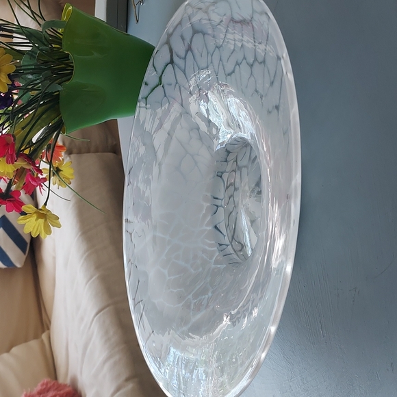 💕  Antique glass cloud  bowl candle holder centerpiece - Picture 3 of 15